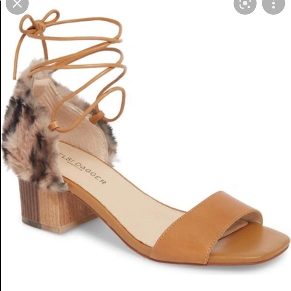 🌺 Kelsi Dagger Brooklyn; NEW “Sam” Leather/Faux Fur Sienna Sandal Sienna; Sz. 8 - Picture 3 of 9